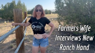 Farmers Wife Interviews New Ranch Hand - Jane Cane & 'Channing' from Tantaly