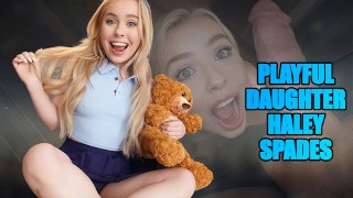 Petite Stepdaughter Haley Spades Gets Her Pussy Covered In Cum After Taboo Hardcore Fuck - DadCrush